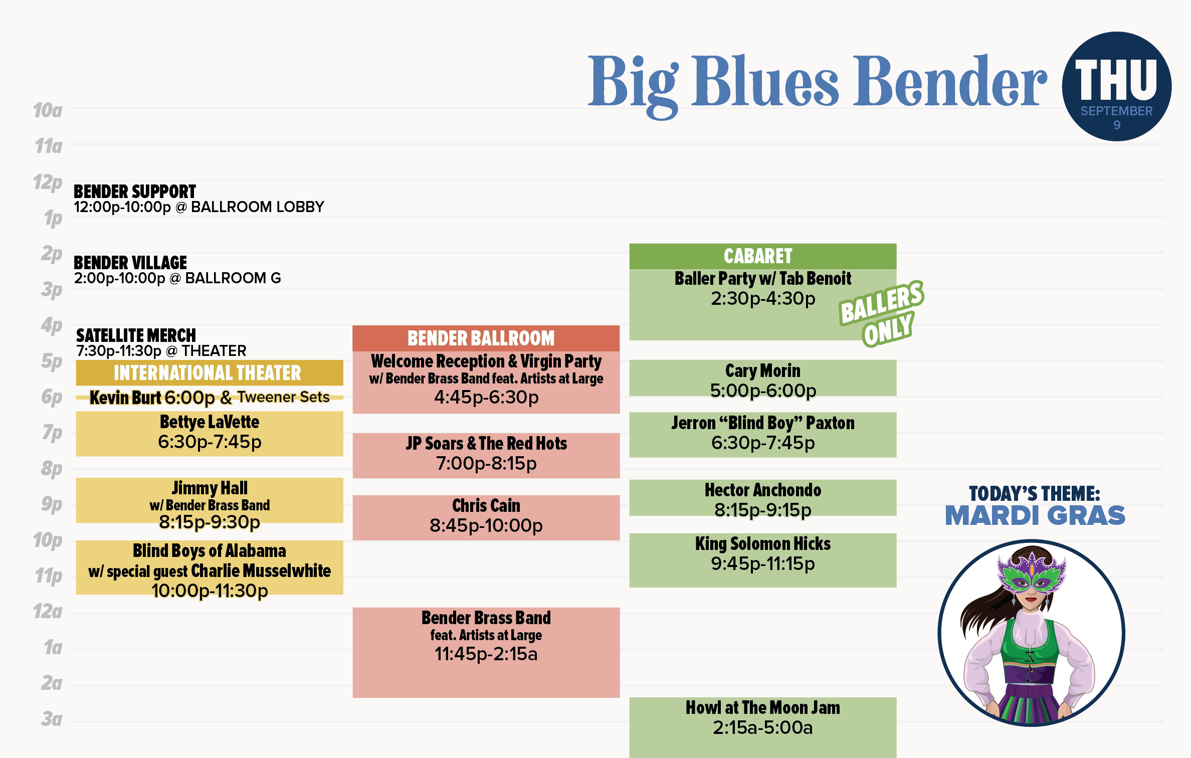 2021 Music Schedule Big Blues Bender