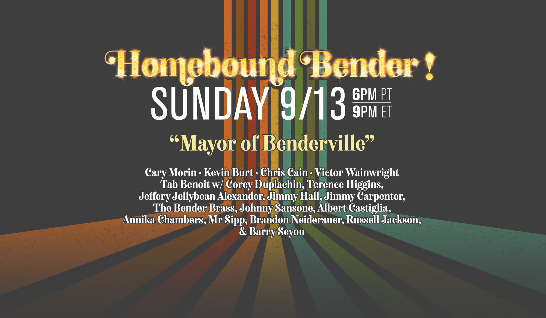 2020 Homebound Bender Schedule 9-13-20