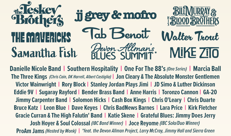 Big Blues Bender Lineup