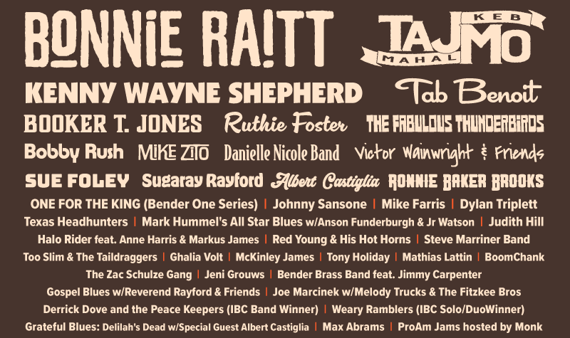 Big Blues Bender Lineup